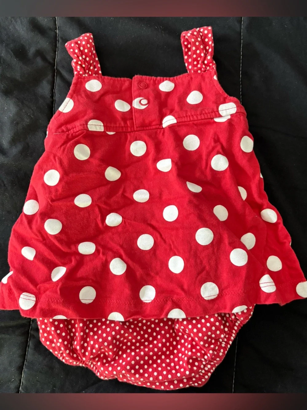 Carter's Red Polka Dot Diaper Cover with Whale Patch